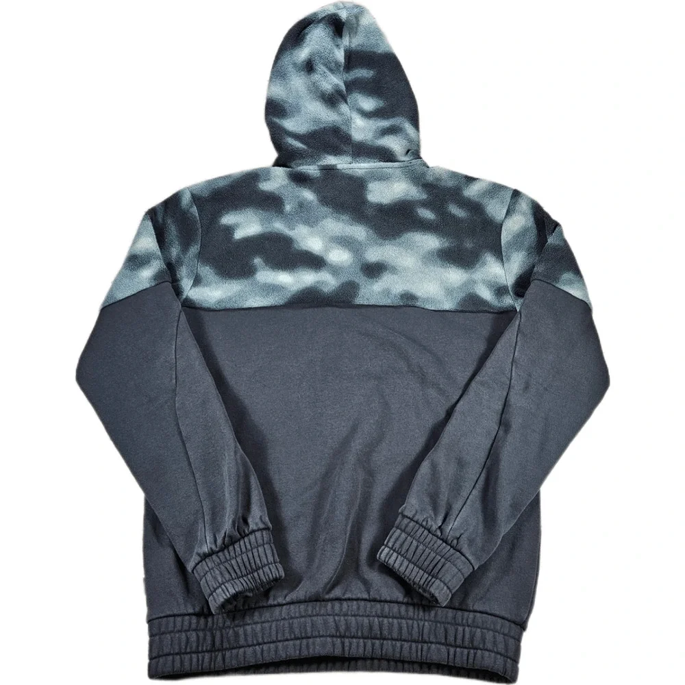 Adidas Hoodie Men's Small Gray Camo Fleece Pullover Activewear